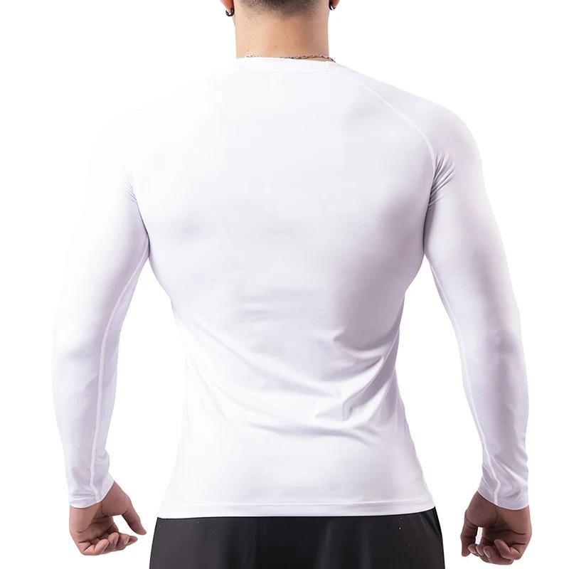 Chemise compression manches longues imprimée chauve-souris homme entraînement gym course rapide
