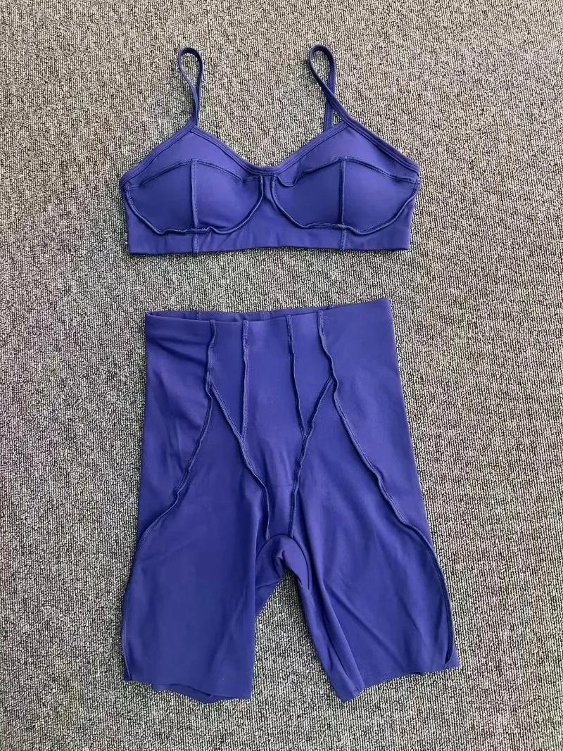 Combinaison de sport femme dos nu pour yoga et fitness - Tissu élastique effet fessier
