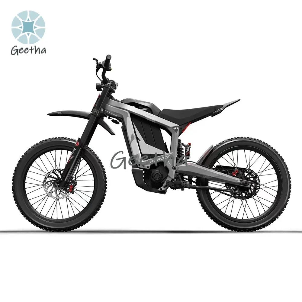 Moto électrique tout-terrain légère 72V 88km/h 8000W, moto de cross électrique pour adultes, batterie lithium