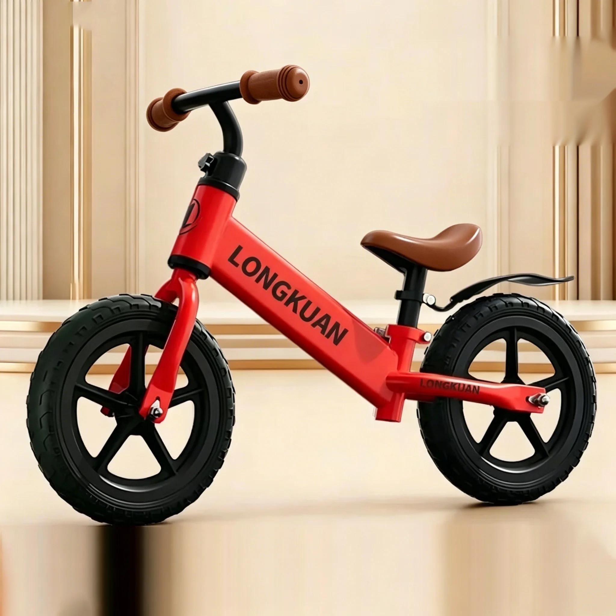 Vélo d'équilibre de 12 pouces, cadre en acier à haute teneur en carbone, guidon réglable, siège réglable, vélo à pousser à deux roues, pour la conduite en extérieur