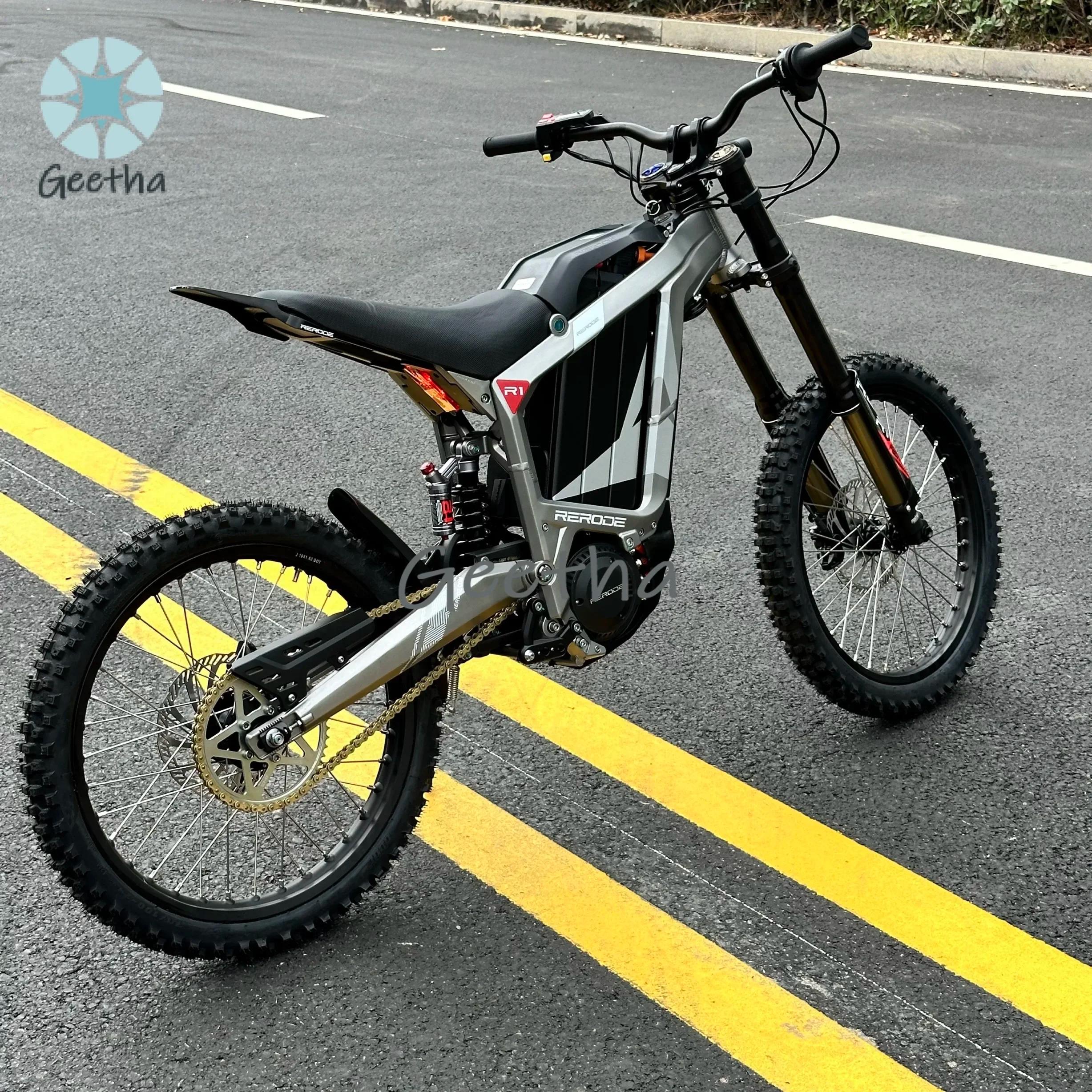 Moto électrique tout-terrain légère 72V 88km/h 8000W, moto de cross électrique pour adultes, batterie lithium