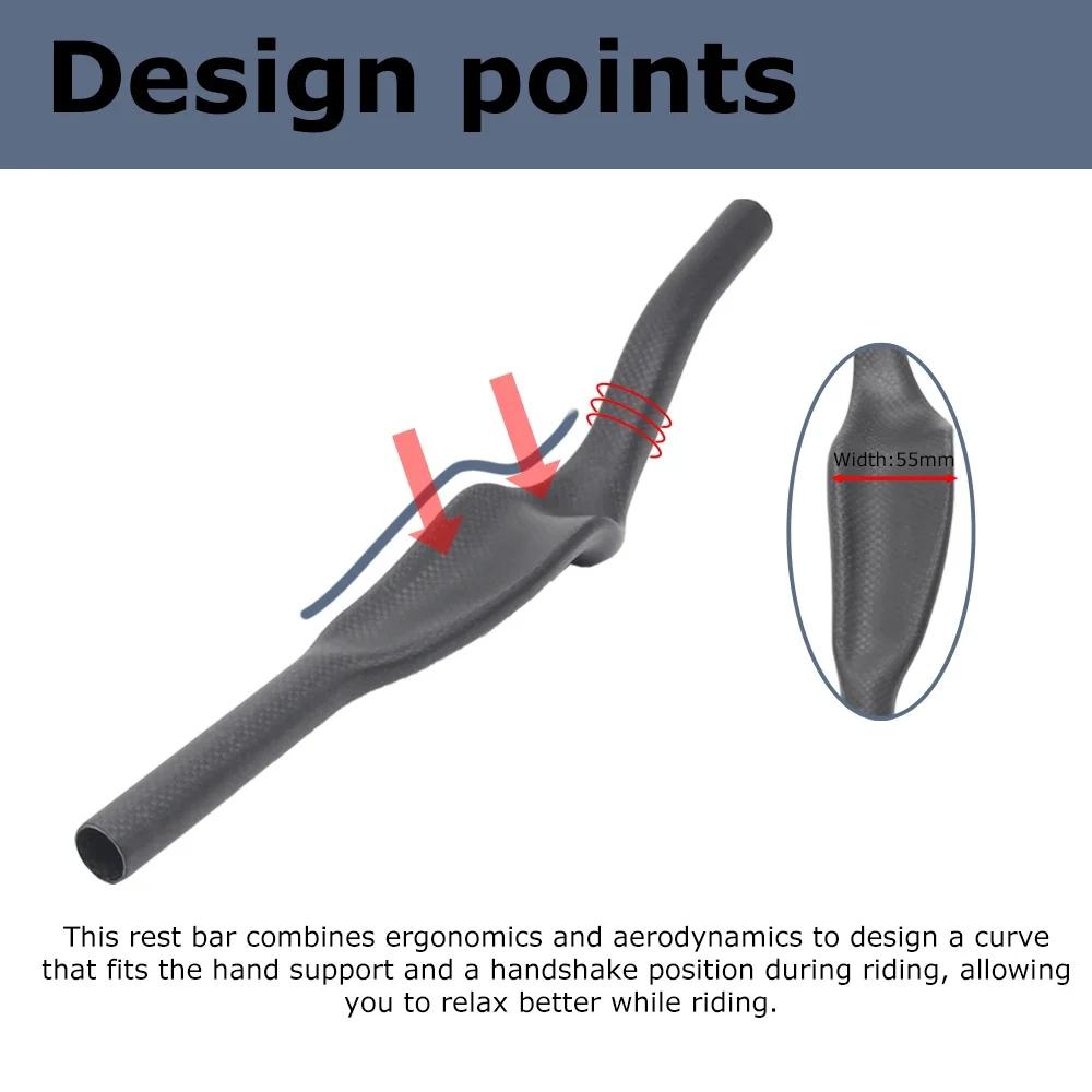 Vélo de route DEDA pour triathlon et contre-la-montre, guidon de repos TT 3K entièrement en carbone mat/brillant 35 ° Pour guidon d'extension Aero