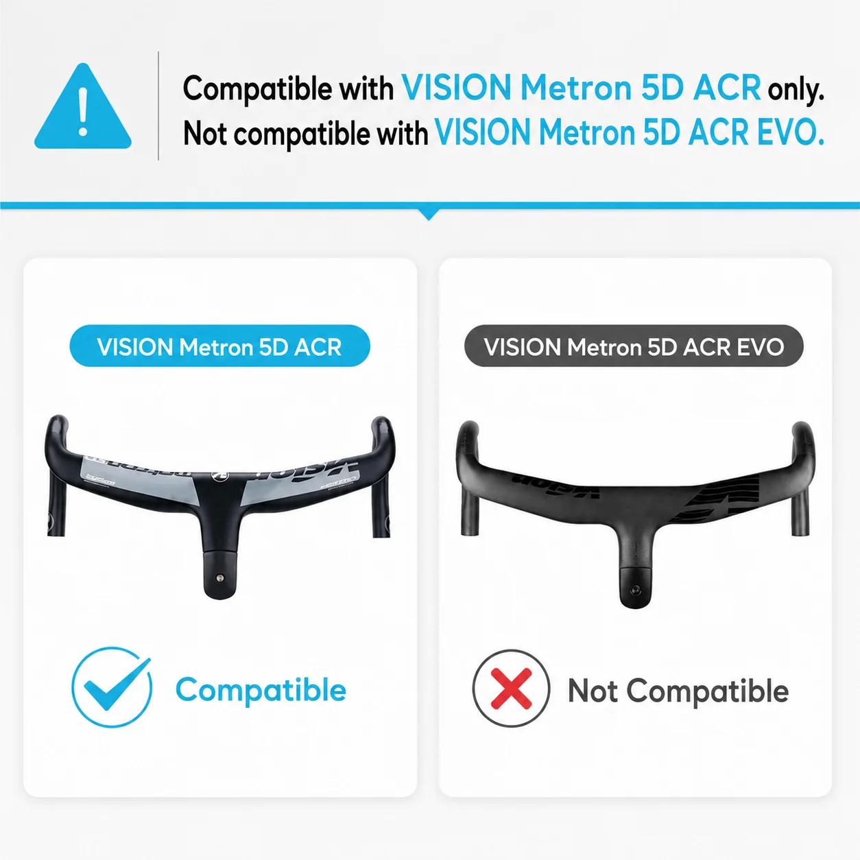 ULLICYC pour 5D Vision Metron ACR Support de guidon en alliage d'aluminium compatible avec GPS/Garmin/Bryton/Wahoo/Gopro