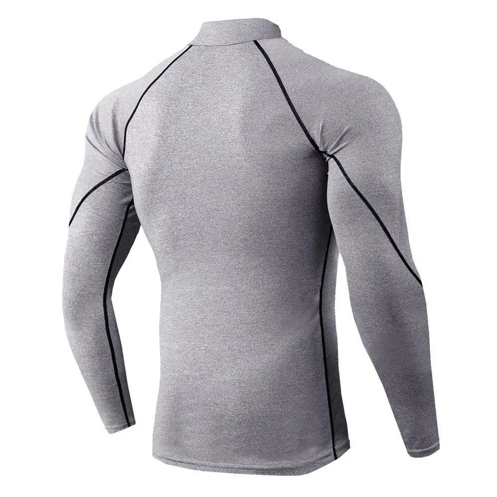 T-shirt compression hommes séchage rapide - Haut fitness musculation gym rashgard manches longues