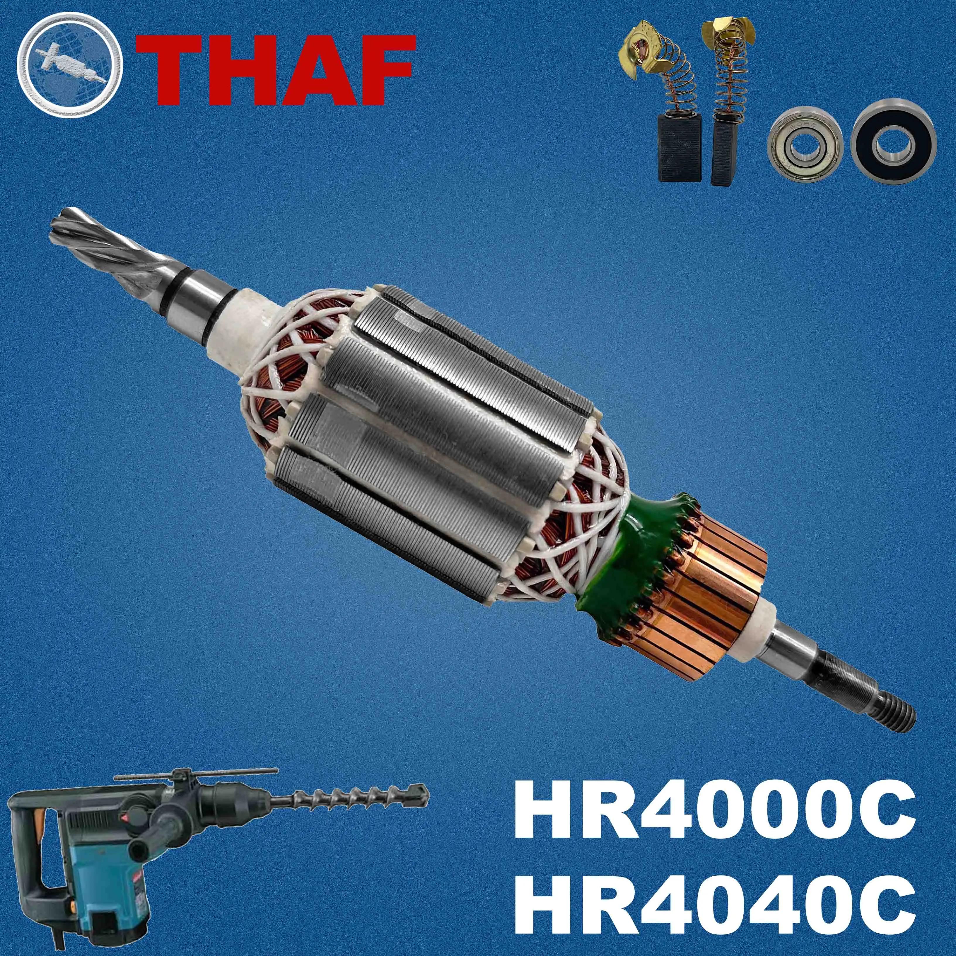 AC 220V 240V HR4000C Induit Rotor pour MAKITA Marteau Perforateur Pièces de rechange Perceuse à percussion HR4040C