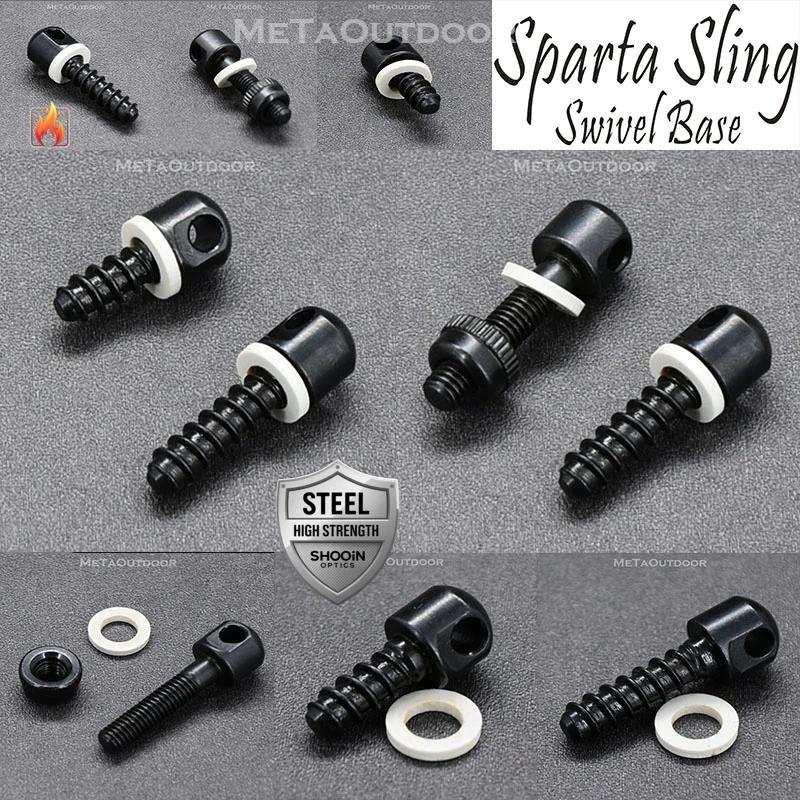 Base de colonne pivotante Sparta Sling Vis en acier bleu
