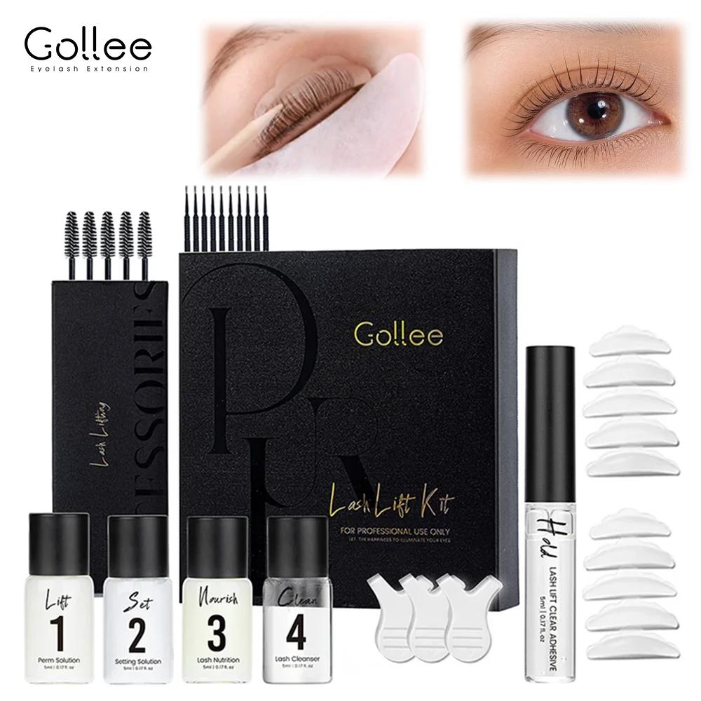 Gollee Kit de permanente de levage de cils durable 4-6 semaines ensemble