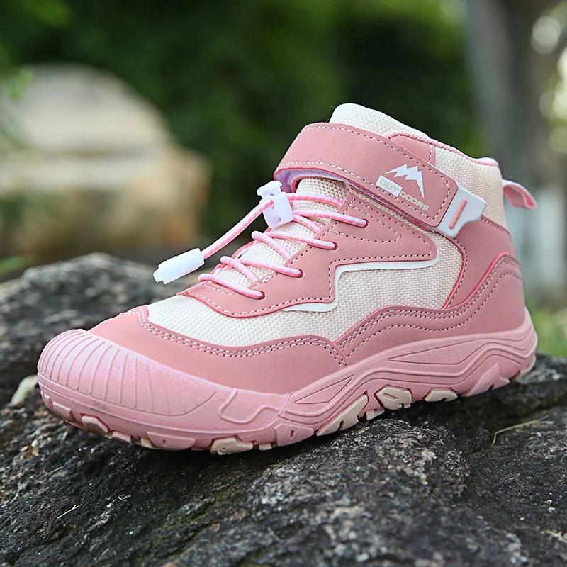 Bottes randonnée enfants anti-collision antidérapantes - Chaussures trekking garçons filles plein air