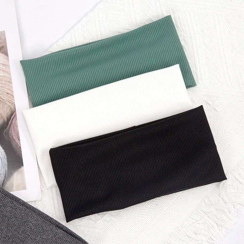 Bandes de cheveux élastiques de couleur unie pour femmes et hommes, bandeau de course, Fitness, sport, Yoga, accessoires de bandeau pour filles