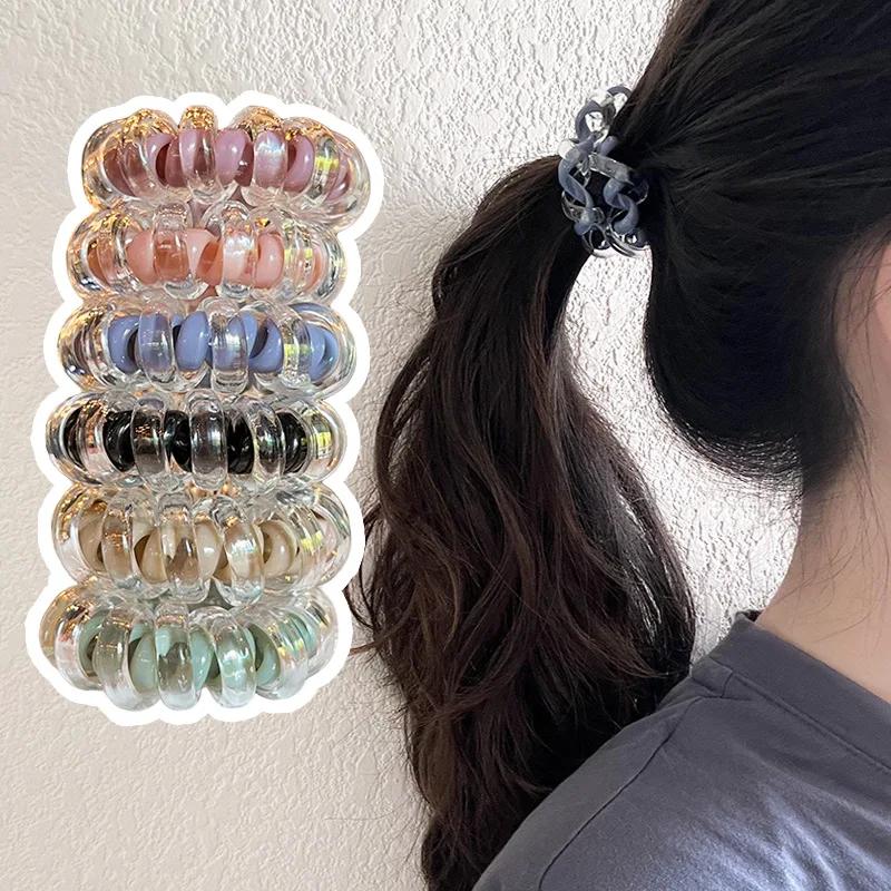 Attache à cheveux élastique en plastique pour femmes