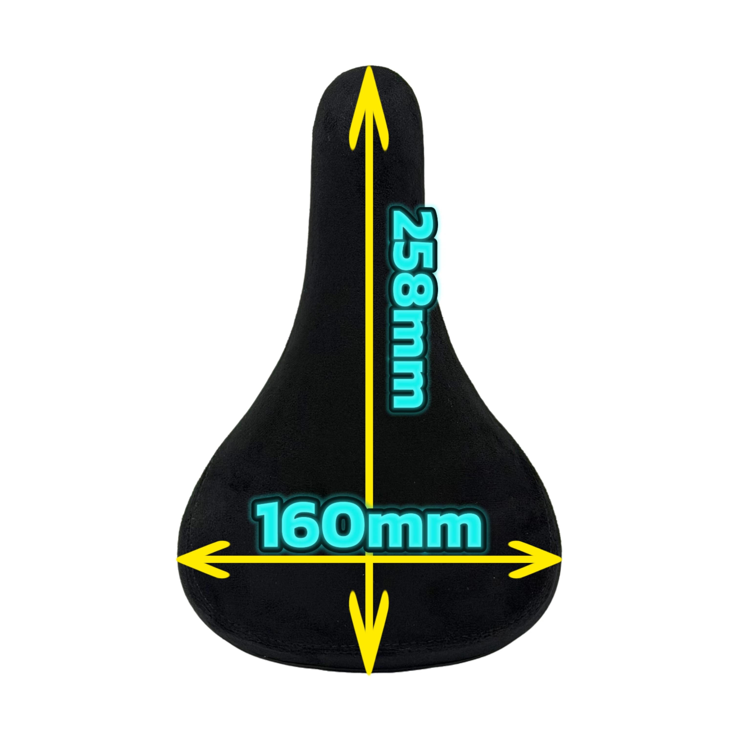 VOLE VLD45 BMX Siège fixe vintage en fibre de velours Selle confortable Expérience de cyclisme pour les déplacements urbains et l'équitation de rue