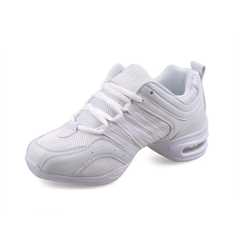 Chaussures de danse Jazz femme noires semelles souples maille respirante modernes Salsa carrées