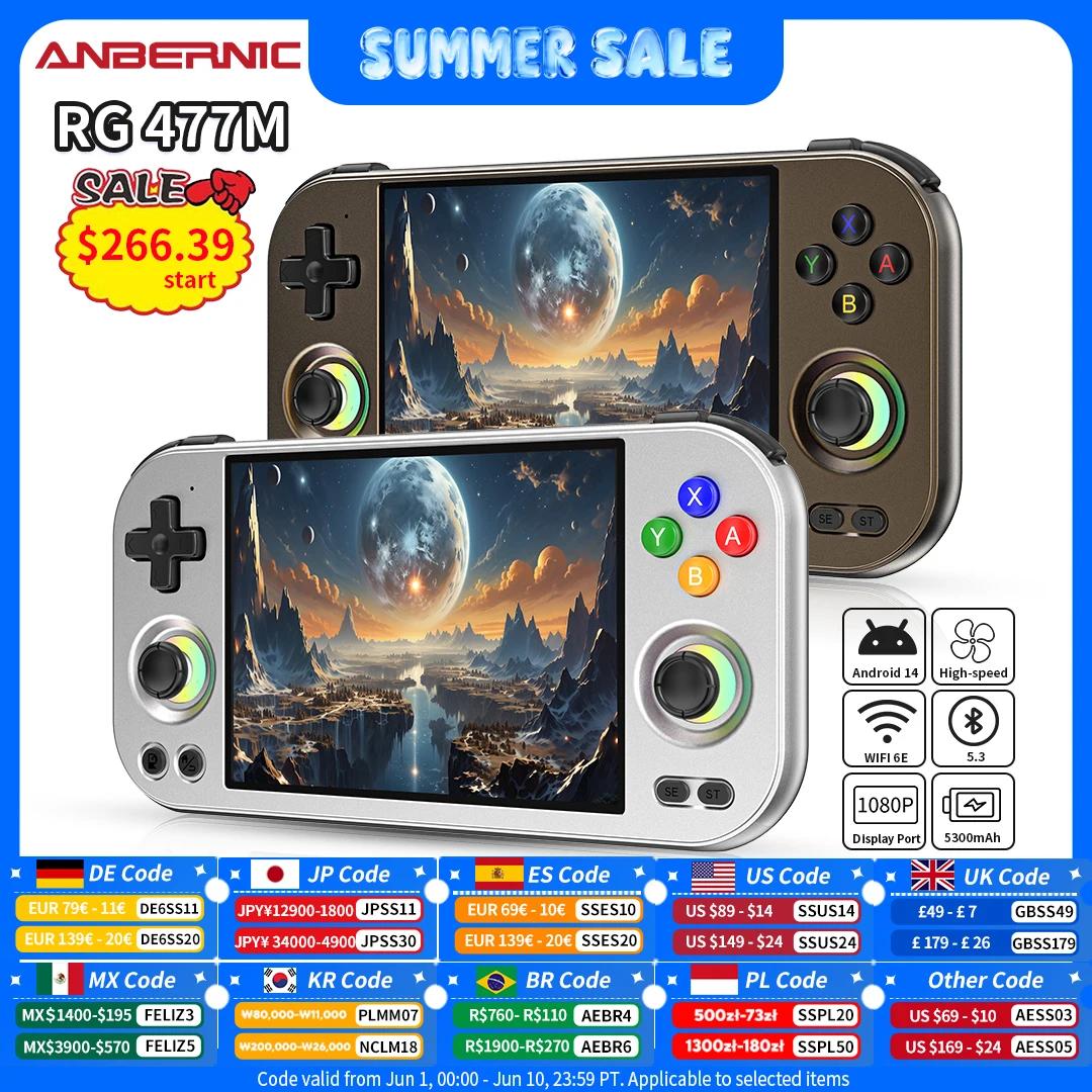 ANBERNIC RG 477M Console de jeu portable rétro 4.7 "LTPS écran dans le cellule dimension 8300 lecteur de jeu vidéo Andro