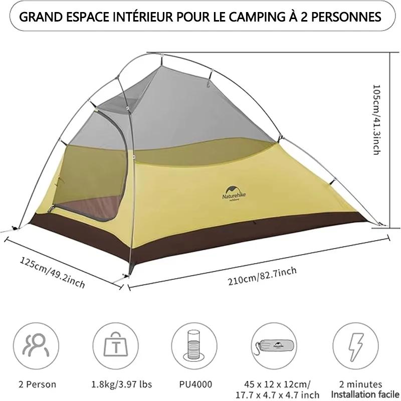 Tente ultralégère Naturehike Cloud Up 2 Pro pour 2 personnes