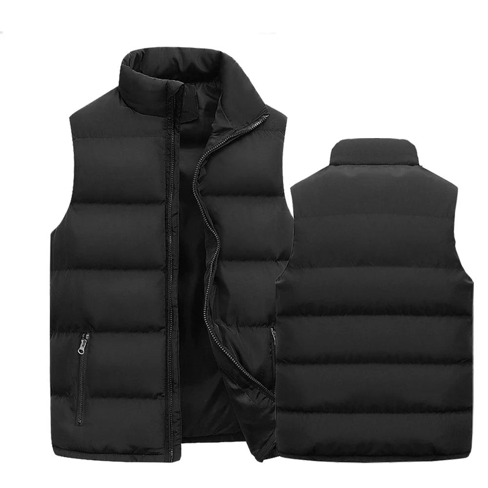GlaJacket-Veste à col montant pour homme, manteau à fermeture éclair imperméable, gilet décontracté, vêtements de marque, chaud, hiver, automne