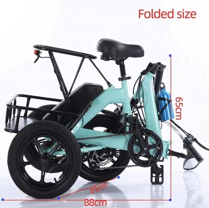 Tricycle électrique pliant pour adultes 48V 350W