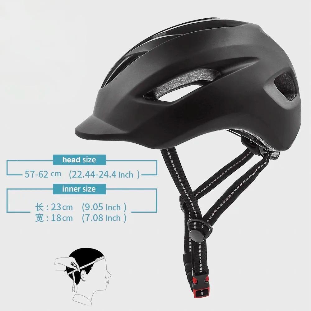 Casque de vélo moulé avec feu arrière