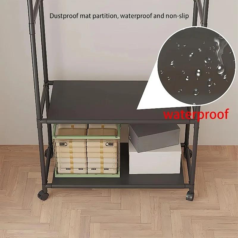 Porte-vêtements sur roulettes pour suspendre les vêtements, porte-vêtements sur pied, porte-vêtements pour suspendre les vêtements, peut contenir des chapeaux, des écharpes et des cravates