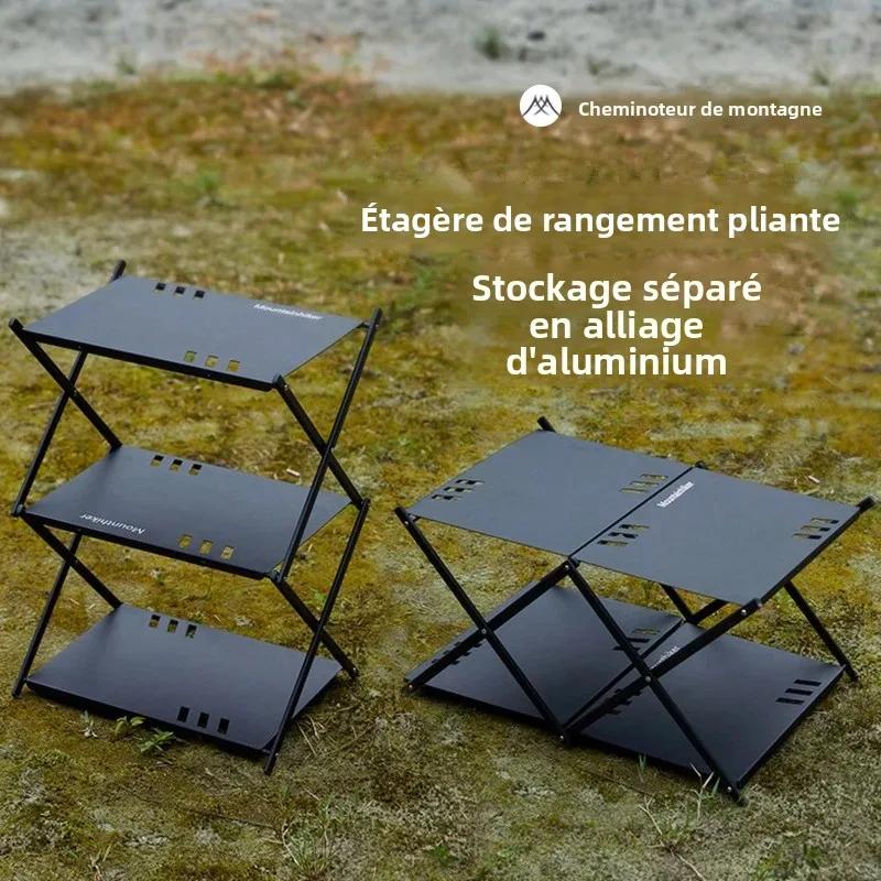 MOUNTAINHIKER support à trois niveaux étagère de rangement extérieure