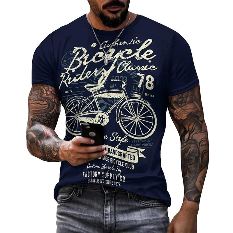 T-shirt graphique de vélo vintage pour hommes et femmes