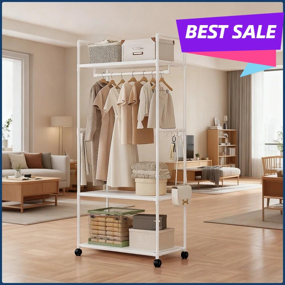 Support de rangement pour vêtements avec roulettes