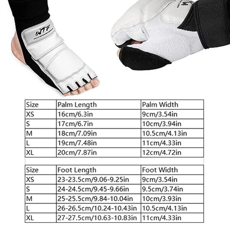 Gants de pied cuir taekwondo anneau Rotterdam protection karaté boxe arts martiaux enfant 1 ensemble