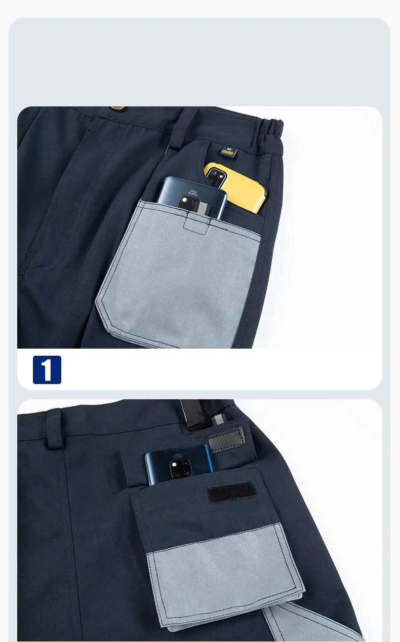 Vêtements de travail pour hommes, combinaison de Protection du travail de Construction avec plusieurs poches, uniforme de travail Durable résistant à l'usure, pantalon Cargo pour hommes