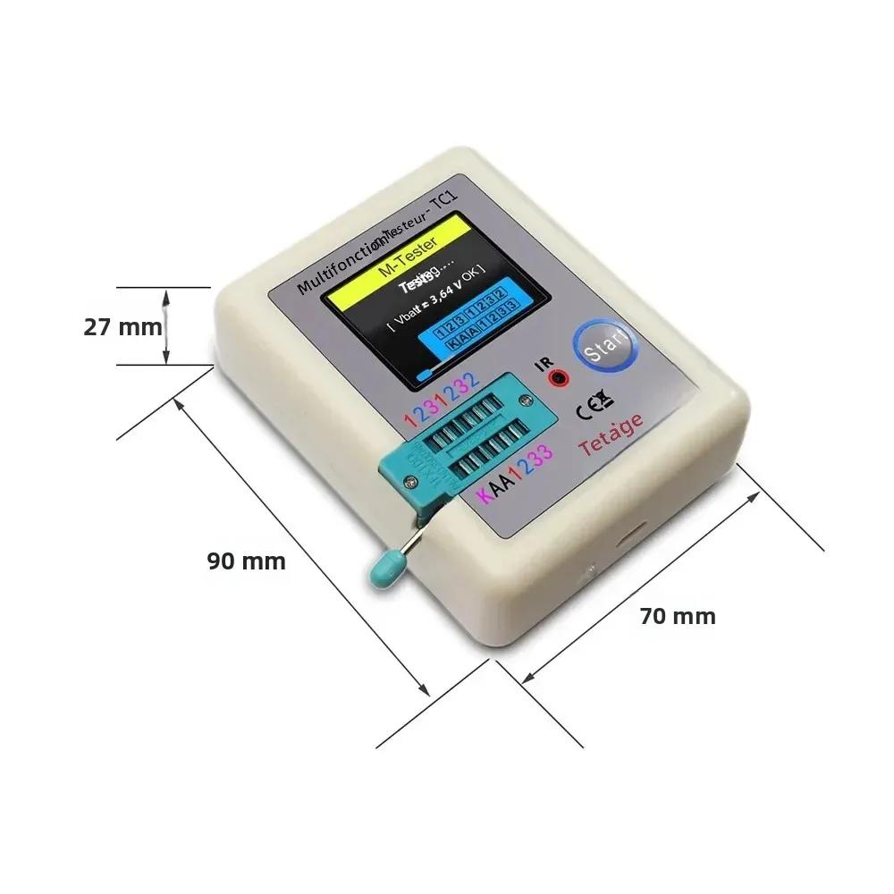 LCR TC1 1.8 "TFT LCD affichage multimètre Transistor testeur Diode Triode condensateur résistance Test mètre MOSFET NPN
