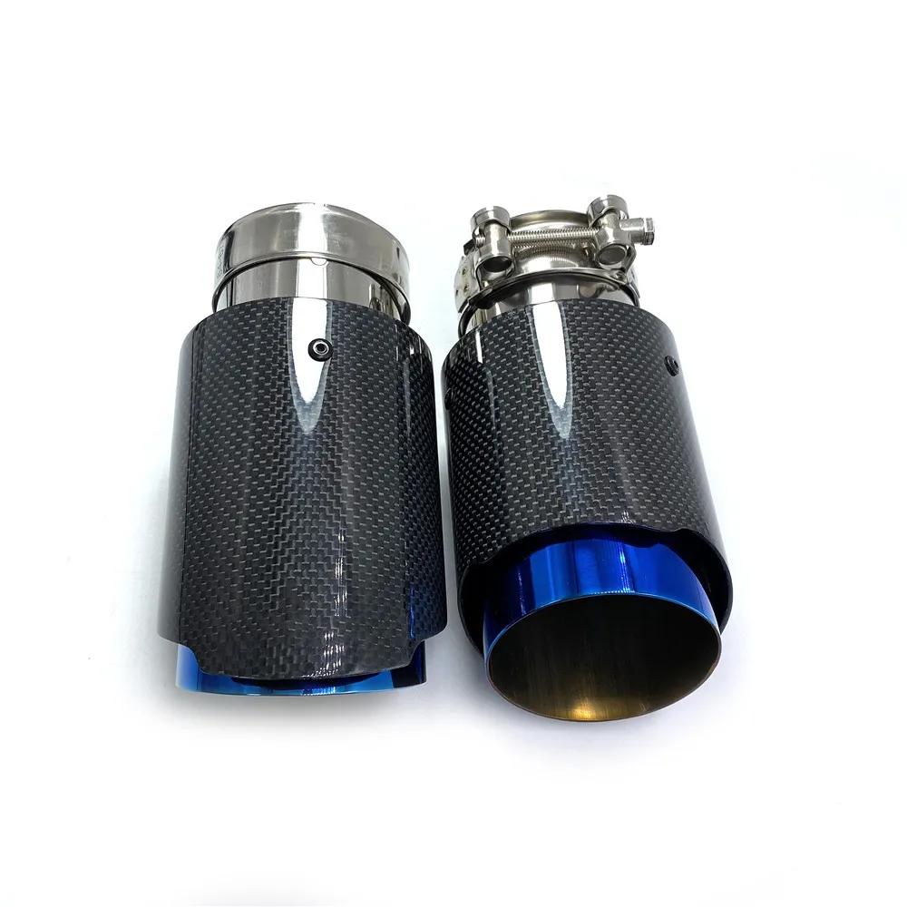 Embout de silencieux droit en acier inoxydable bleu brillant pour BMW F30