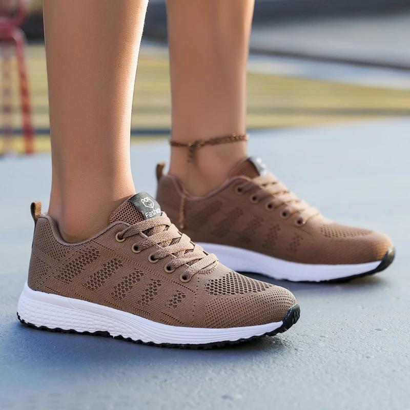 Baskets légères et respirantes pour femmes - Chaussures de course confortables en maille