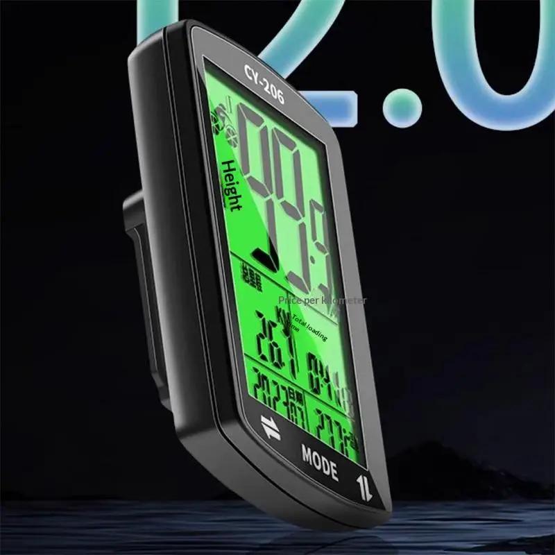 Compteur de vitesse GPS pour vélo, ordinateur de vélo, compteur de vitesse GPS étanche, odomètre de vélo 2,4 pouces
