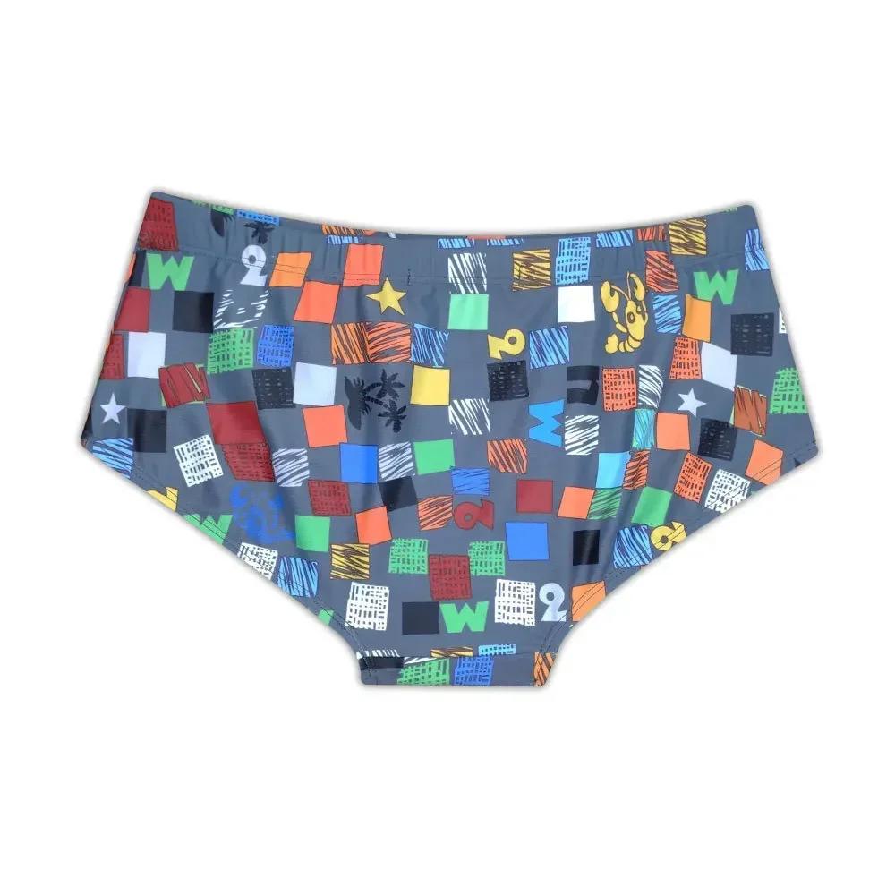 Maillot de bain carré Graffiti Surf pour hommes - Boxer slips plage été coupe brésilienne accrocheur