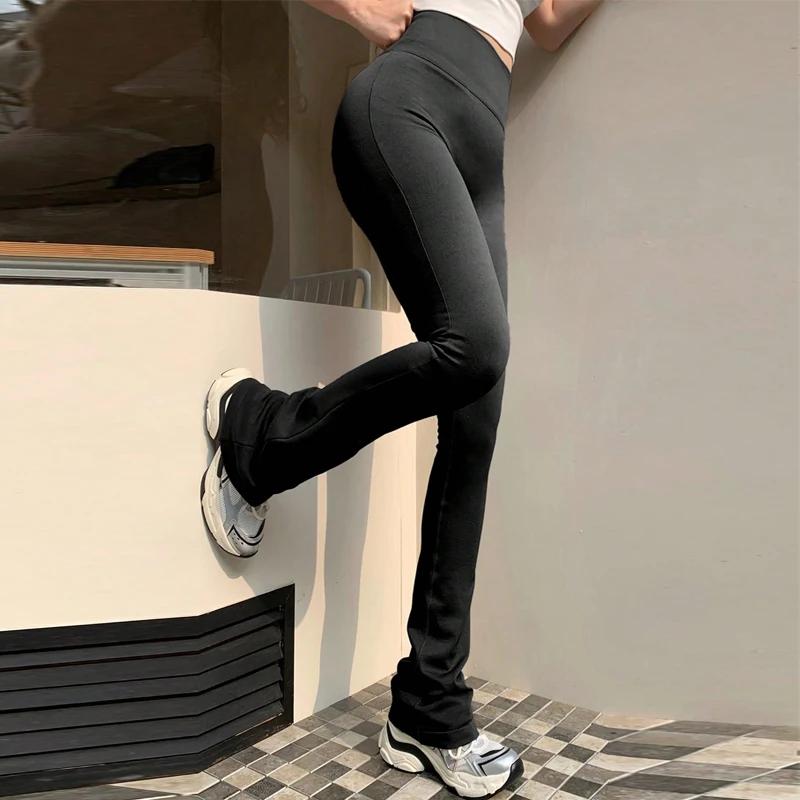Leggings de yoga sans couture compression haute taille - Fitness élastique micro évasé pour femmes