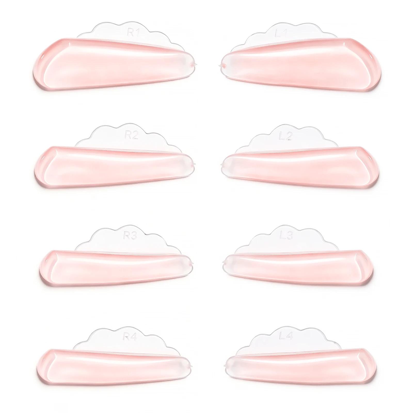 Libeauty nouveau 4 paires de colle gratuite Silicone cils Perm tige bouclier