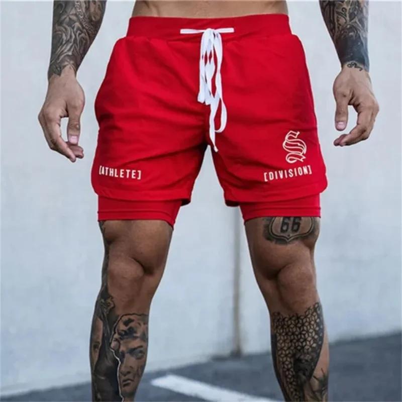Shorts sport 2 en 1 hommes course fitness design double pont séchage rapide gym pour entraînement intense occasions spéciales