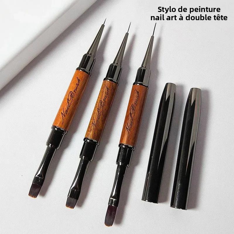 Nouveau Pinceau à ongles double embout 1 pièce