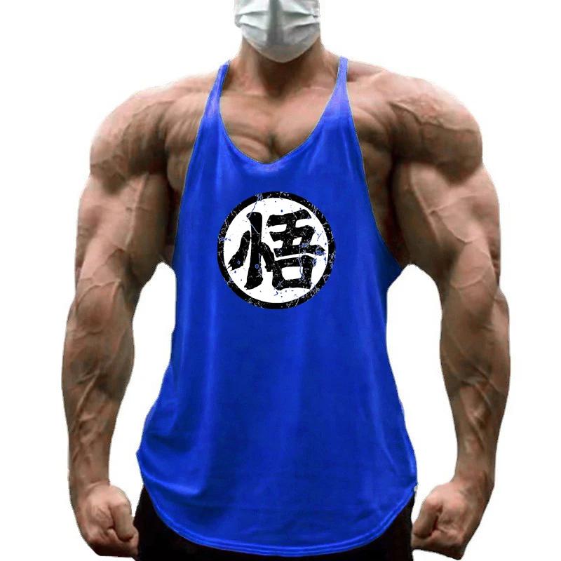 Débardeur homme coton respirant sans manches Fitness musculation Y-back été mode sport