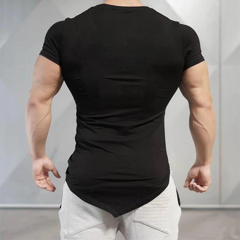 T-shirt musculation col en V - Coupe ajustée pour fitness et entraînement musculaire homme