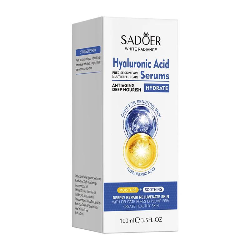 100ml SADOER acide hyaluronique sérum pour le visage raffermissant hydratant Essence soin de la peau