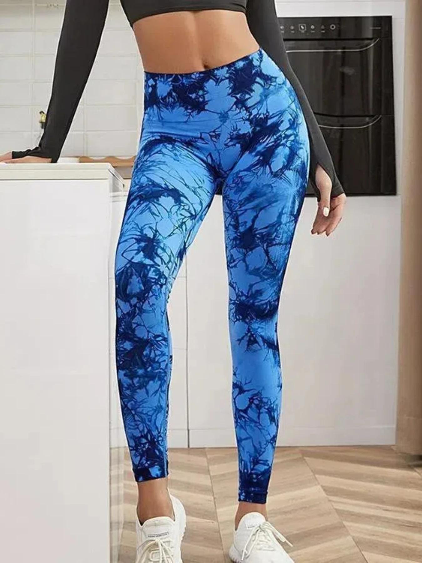 Leggings de yoga femme sans couture - Collant contrôle ventre taille haute pour exercice
