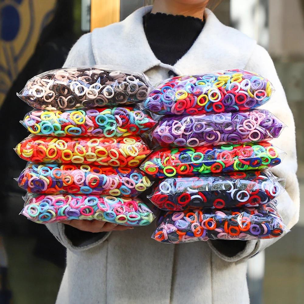20/50pcs enfants élastiques bandes de cheveux filles bonbons Scrunchie élastique pour enfants cheveux cravates Clips bandeau bébé cheveux accessoires