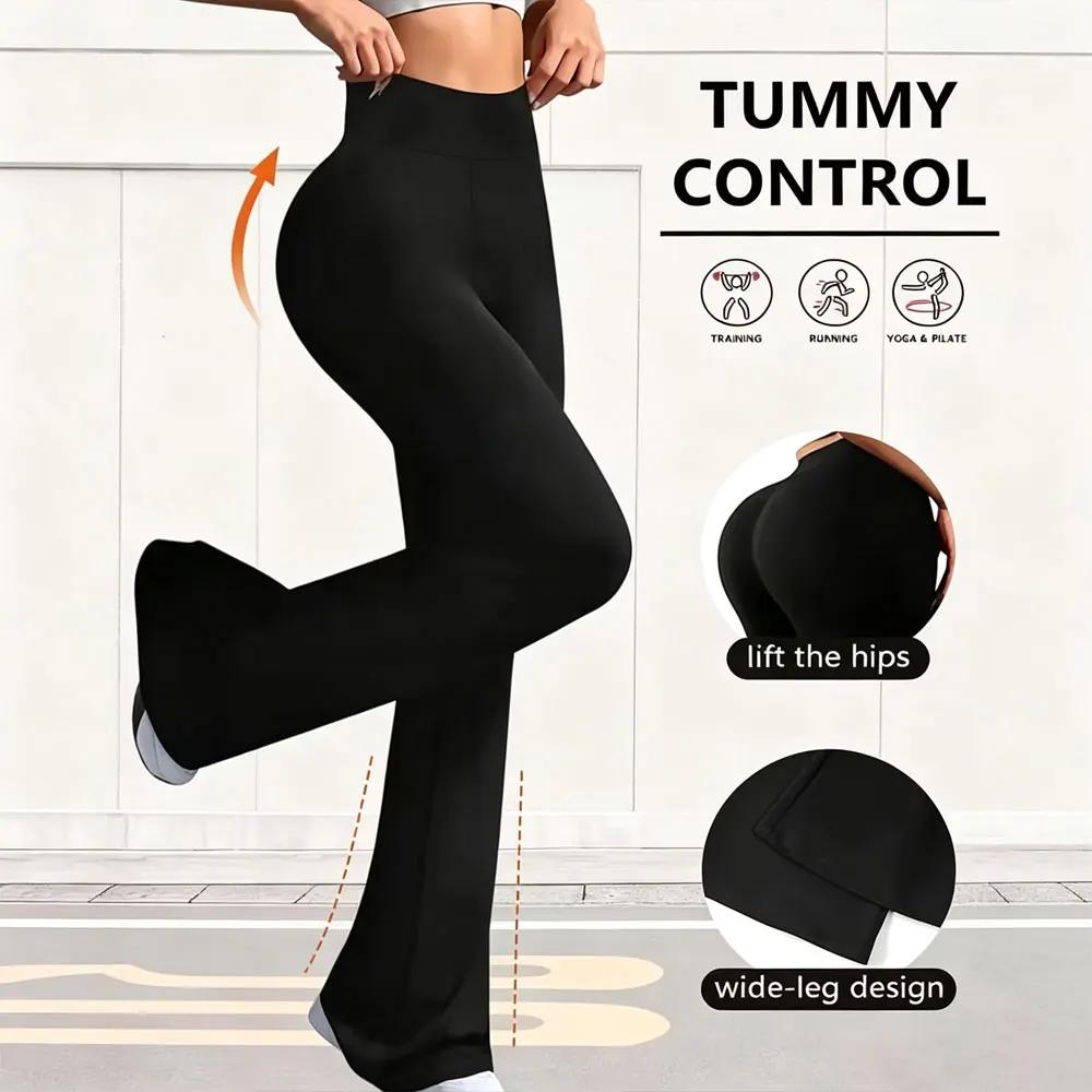 Legging évasé taille haute nude
