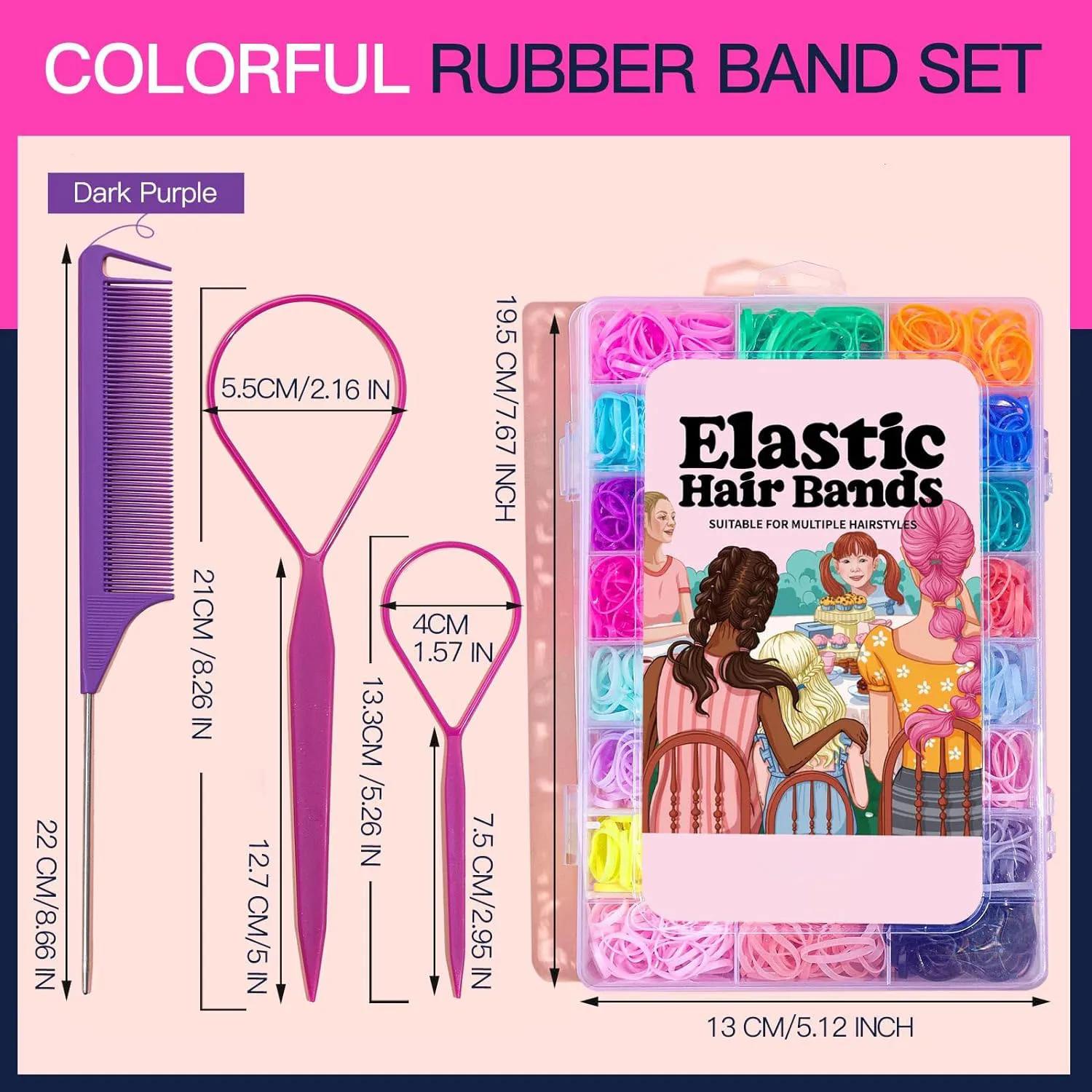 Bandes de cheveux élastiques 24 couleurs, Mini bandes de caoutchouc pour cheveux, petits attaches de cheveux, accessoires de cheveux colorés pour tout-petits, filles, enfants