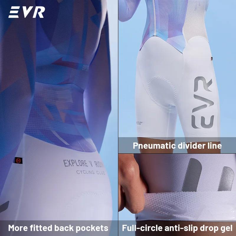 EVR Summer Pro Combinaison de cyclisme une pièce pour femme, combinaison de cyclisme à manches longues et courtes, pantalon de cyclisme, équipement de cyclisme compétitif