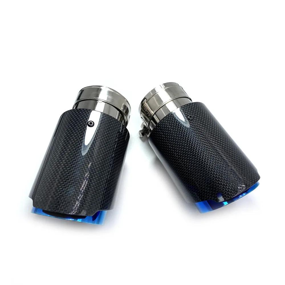 Embout de silencieux droit en acier inoxydable bleu brillant pour BMW F30