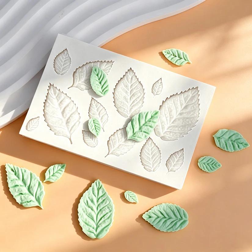 Moule en silicone Feuilles de Rose pour Sugarcraft