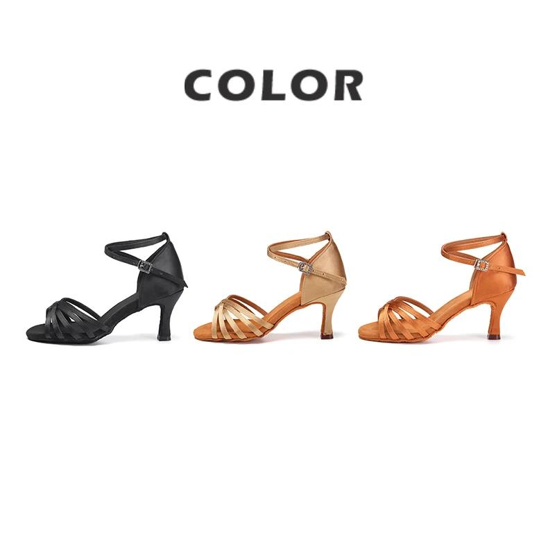Chaussures de danse professionnelles en satin pour femmes - Salsa
