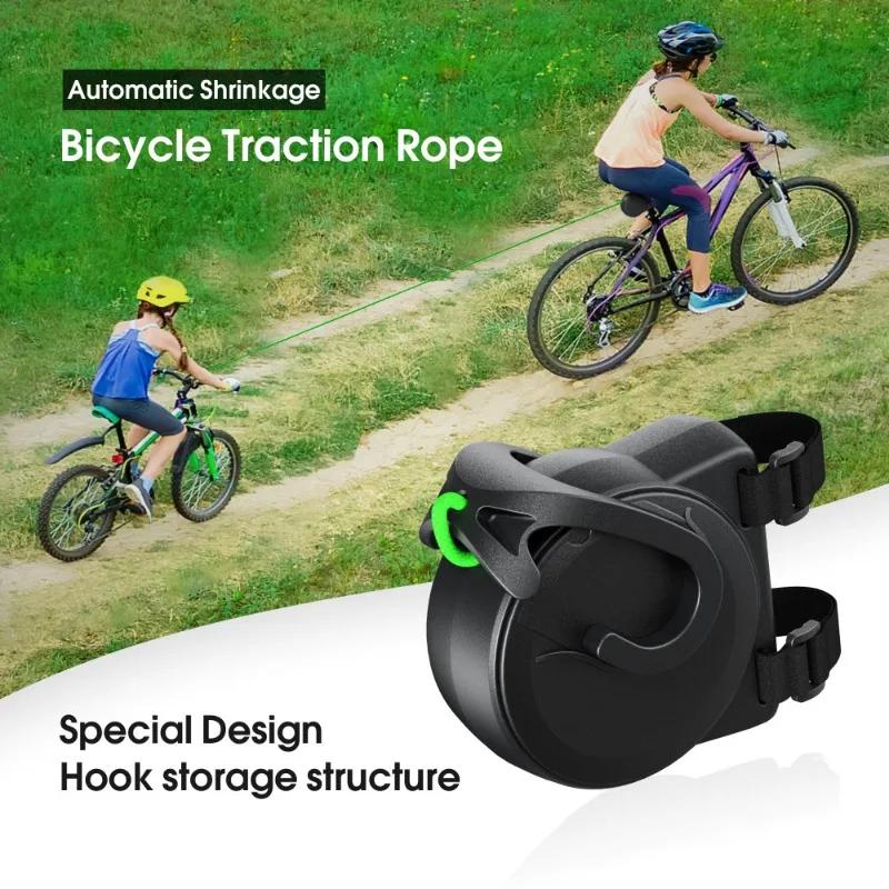 Cordon de remorquage pour vélo, corde de traction pour remorque de vélo, corde de traction en nylon, outil parent-enfant pour l'extérieur, équipement de sécurité pour le cyclisme