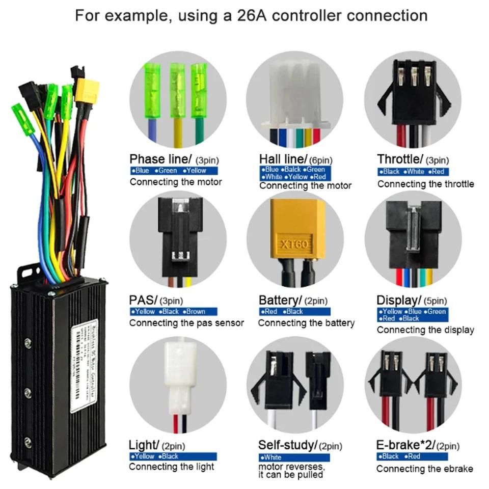 Kit de roue à moteur électrique 36V/48V 500W