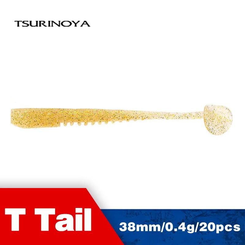 TSURINOYA appât souple leurre de pêche flexible 38mm 0.4g T queue Wobbler